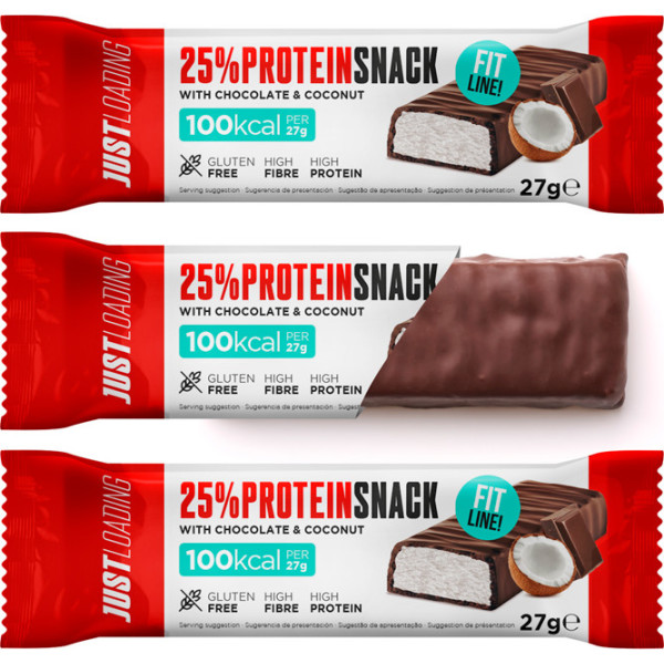 Just Loading Just Load. Exp/12 Coco + Chocolate Negro Snack Proteico 27g Prot. Snack