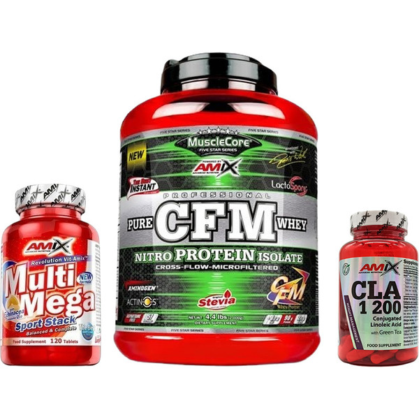 Amix CFM Protein Nitro Whey 1 kg MuscleCore – Hilft beim Erhalt der Muskelmasse / mit Verdauungsenzymen