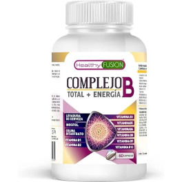 Healthy Fusion Complejo B 60 Caps - Vitaminas del Complejo B. B1, B2, B3, B5, B6, B9, B12. Fortalece el sistema inmune