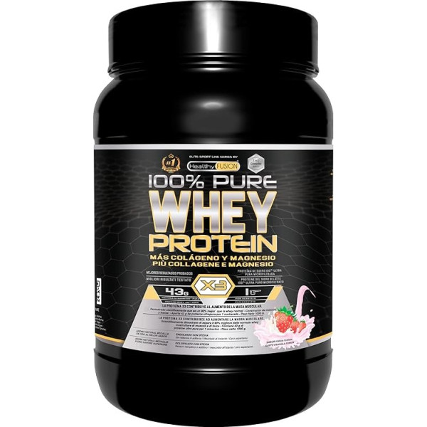 Healthy Fusion Whey Protein Fresa 1000g - Proteína Whey para Aumentar la Masa Muscular