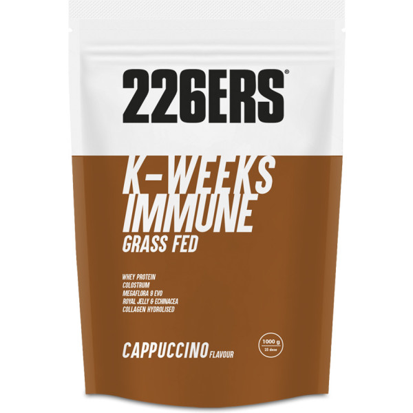 226ERS K-WEEKS IMMUNE 1KG: Shake to Strengthen the Immune System - Gluten Free - Low Sugar / Low Sugar - With ISOLATED Whey Protein Isolate, Megaflora 9 EVO, Royal Jelly, Echinacea, Beta Glucans