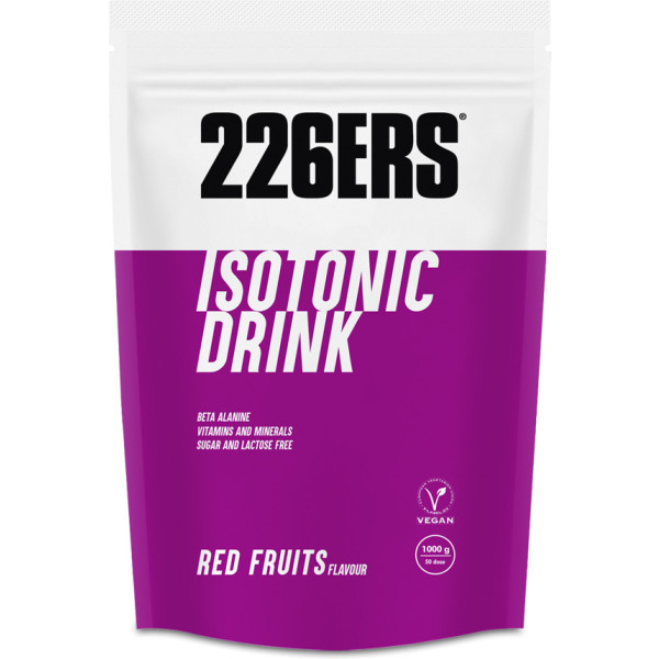 226ERS ISOTONIC DRINK 1 KG - Bebida isotónica Sin gluten - Vegana - Sin Azúcar / Sugar Free - con Amilopectina, Beta Alanina, Sales Minerales y Vitaminas - Entrenamientos Intensos e Hidratación