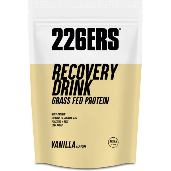 226ERS RECOVERY DRINK 1 KG - Shake Sem Glúten para Recuperação Muscular - Baixo teor de Açúcar / Baixo teor de Açúcar - WHEY Milk Whey Protein - Creatina e MCT - Ideal após o Exercício