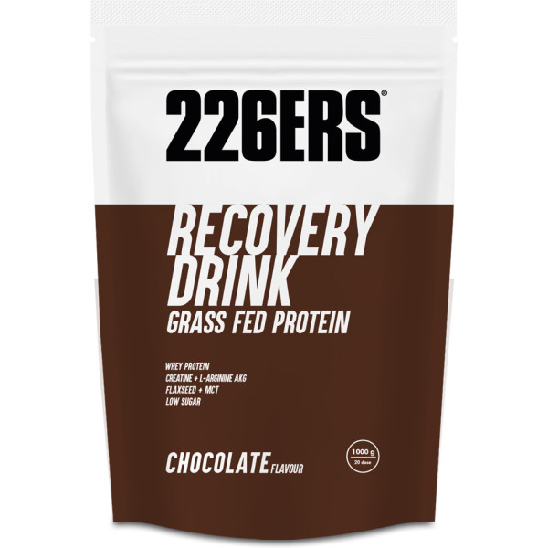 226ERS RECOVERY DRINK 1 KG - Batido Recuperador Muscular Sin Gluten - Bajo en Azúcar / Low Sugar - Proteína de Suero de Leche GRASS FED - Creatina y MCT - Ideal después del Ejercicio