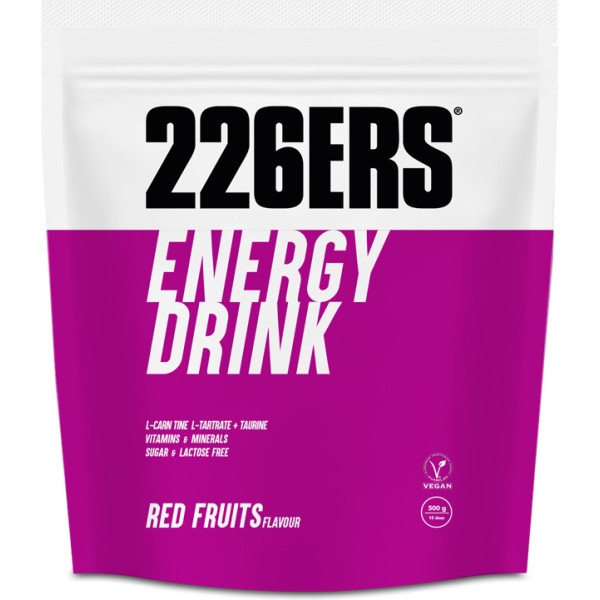 226ERS ENERGY DRINK 500 GRAMS - Gluten Free Energy Drink - Vegan - Sugar Free / Sugar Free - With Amylopectin, L-Carnitine, Taurine, Vitamins and Mineral Salts