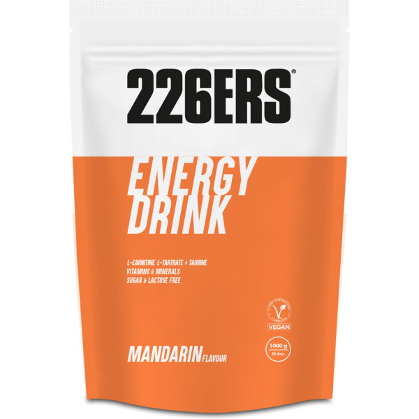 226ERS ENERGY DRINK 1KG - Bebida Energética Sin Gluten - Vegana - Sin Azúcar / Sugar Free - Con Amilopectina, L-Carnitina, Taurina, Vitaminas y Sales Minerales