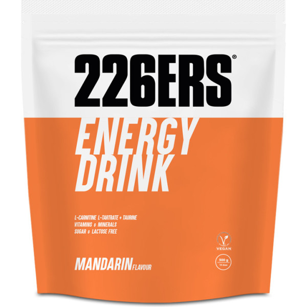 226ERS ENERGY DRINK 500 GRAMOS  - Bebida Energética Sin Gluten - Vegana - Sin Azúcar / Sugar Free - Con Amilopectina, L-Carnitina, Taurina, Vitaminas y Sales Minerales