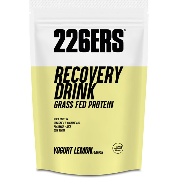 226ERS RECOVERY DRINK 1 KG - Batido Recuperador Muscular Sin Gluten - Bajo en Azúcar / Low Sugar - Proteína de Suero de Leche GRASS FED - Creatina y MCT - Ideal después del Ejercicio