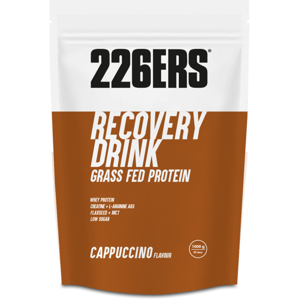 226ERS RECOVERY DRINK 1 KG - Batido Recuperador Muscular Sin Gluten - Bajo en Azúcar / Low Sugar - Proteína de Suero de Leche GRASS FED - Creatina y MCT - Ideal después del Ejercicio