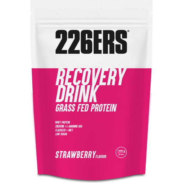 226ERS RECOVERY DRINK 1 KG - Batido Recuperador Muscular Sin Gluten - Bajo en Azúcar / Low Sugar - Proteína de Suero de Leche GRASS FED - Creatina y MCT - Ideal después del Ejercicio