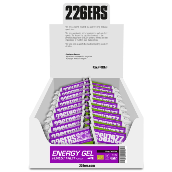 226ERS Energy Gel BIO Waldfrüchte mit 100 mg Koffein - 40 Gele x 25 gr
