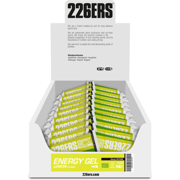 226ERS Energy Plus Gel BIO Limon con 25 mg de Cafeina - 40 geles x 25 gr