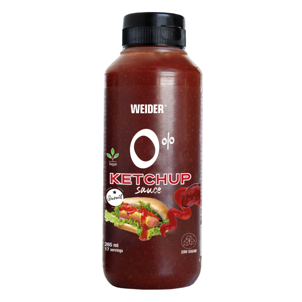 Weider Zero Ketchup Sauce 265 Ml - 0% Fat Sauce Zero Sugar 100% Flavor