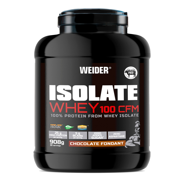 Weider Isolate Whey 100CFM 908 Gr - 100% isolat de protéines de lactosérum / Haute pureté et qualité supérieure