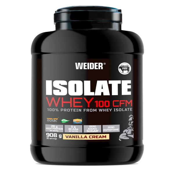 Weider Isolate Whey 100CFM 908 Gr - 100% aislado de proteina de suero / Alta Pureza y Calidad Superior