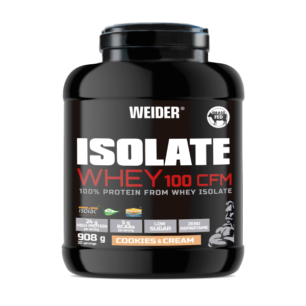 Weider Isolate Whey 100CFM 908 Gr - 100% whey protein isolado / Alta pureza e qualidade superior