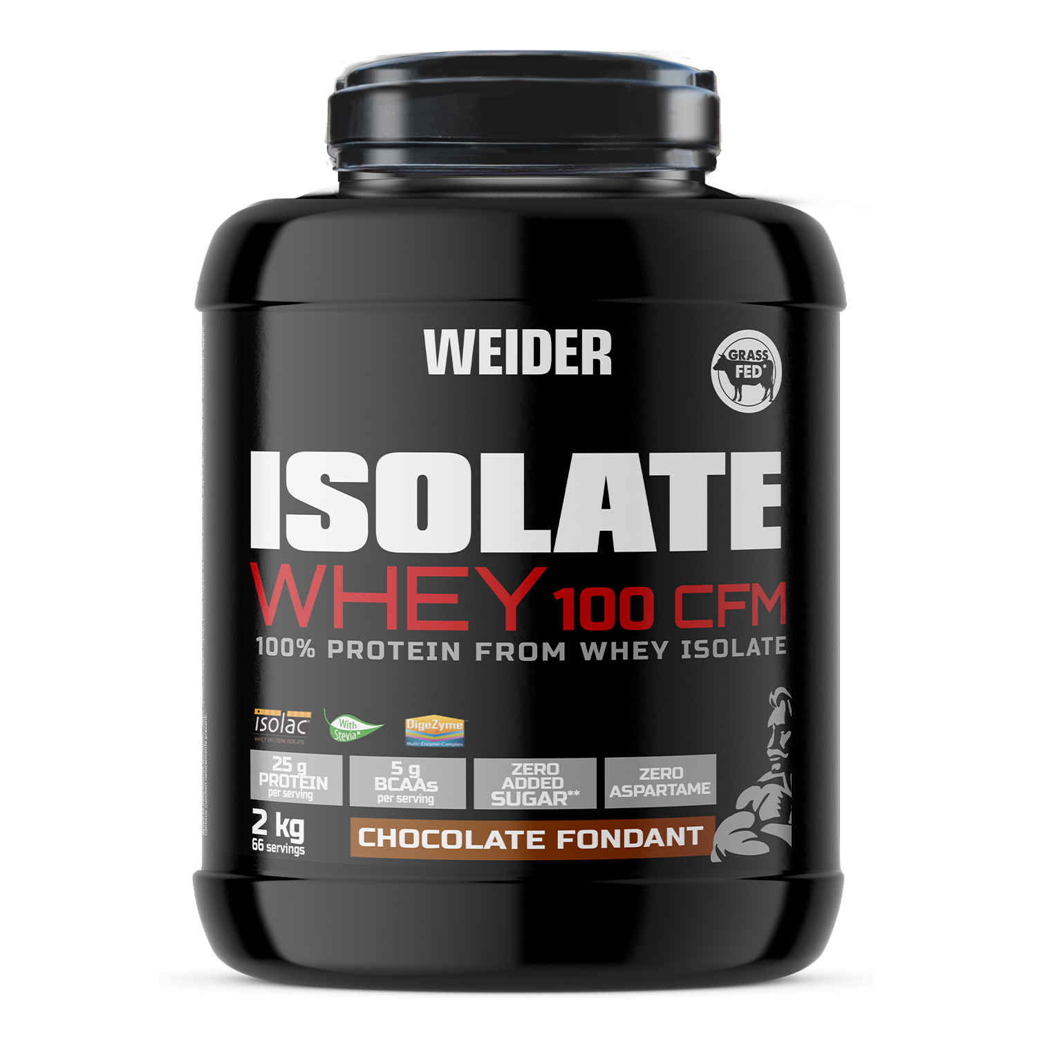 Weider Isolate Whey 100 Cfm 2 Kg - 100% Aislado De Proteina De Suero / Alta Pureza Y Calidad Superior Sabor Chocolate Fondant-image