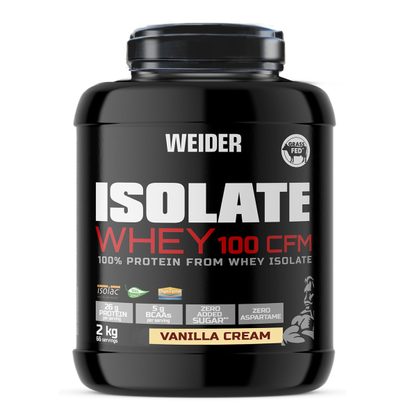 Weider Isolate Whey 100 CFM 2 Kg - 100% Aislado de Proteina de Suero / Alta Pureza y Calidad Superior