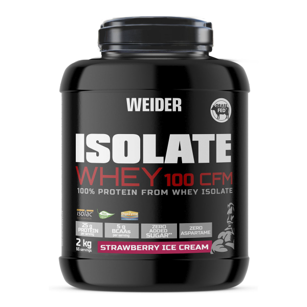 Weider Isolate Whey 100 CFM 2 Kg - 100% Aislado de Proteina de Suero / Alta Pureza y Calidad Superior