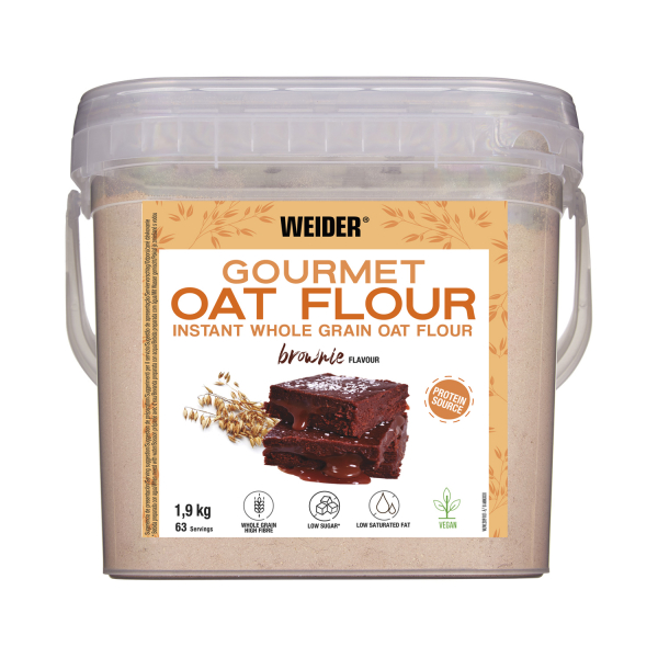 Weider Oat Flour Gourmet 1.9 Kg - Whole Grain Oat Flour / Source of Protein with Low Sugar Content