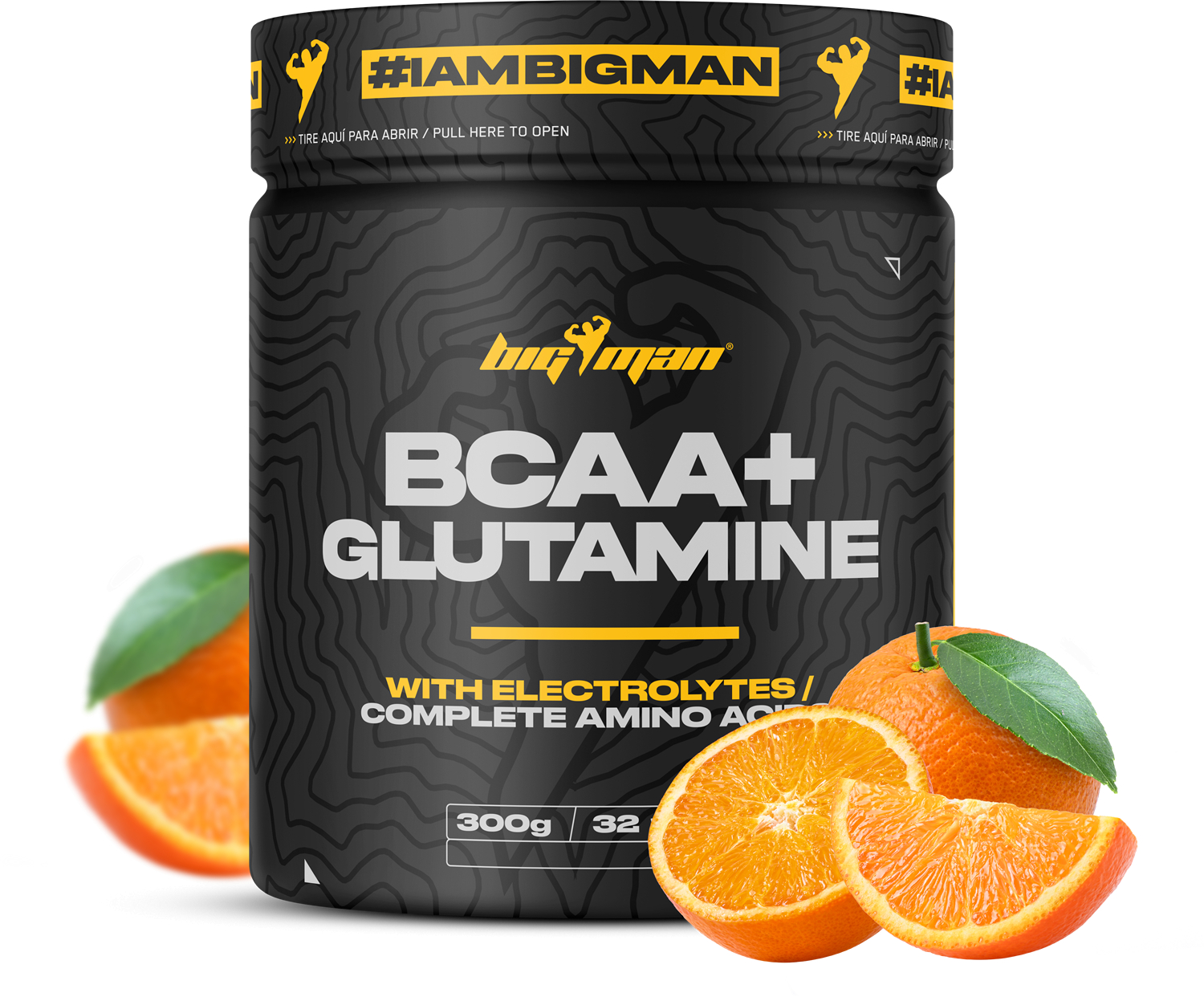 Bigman Bcaa Glutamina + EletrÃ³Litos 300 Gr Gosto Laranja-image