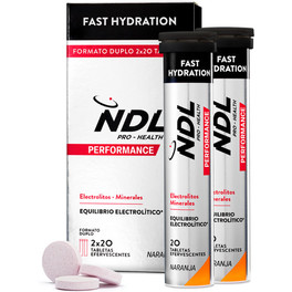 NDL Pro-Santé Hydratation Rapide 40 Dragées Effervescentes/Équilibre Électrolytique