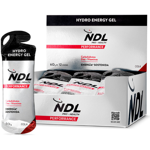 NDL Pro-Health Hydro Energy Gel 12 Gels X 60 Gr / Sustained Energy