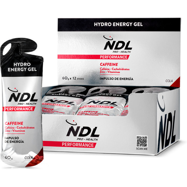 NDL Pro-Health Hydro Energy Gel + Cafeïne 12 Gels X 60 Gr / Energy Boost