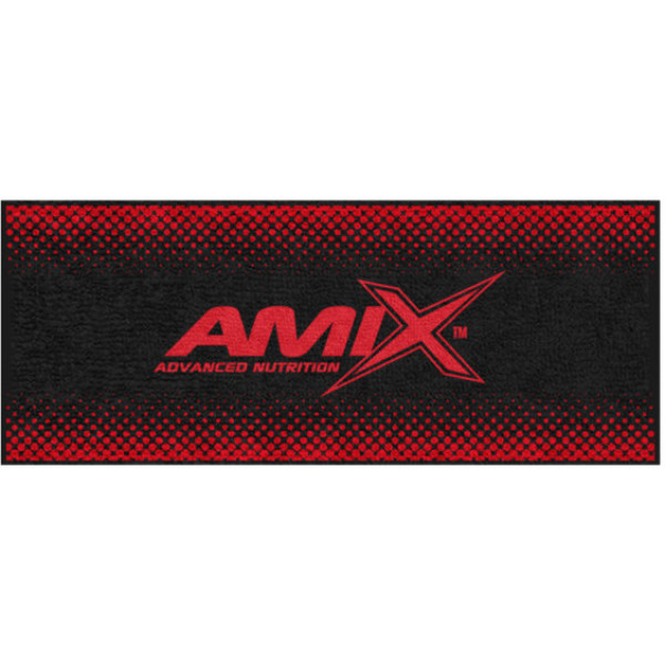 Amix Handdoek Zwart - Rood