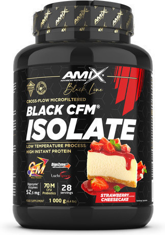 Amix Black Line Cfm Isolate 1 Kg Sabor Fresa-Tarta de Queso-image
