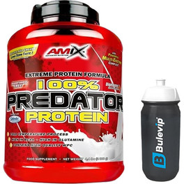 Pacote PRESENTE Amix Predator Protein 2 Kg + Bulevip Shaker Pro Mixer Preto - 500 ml