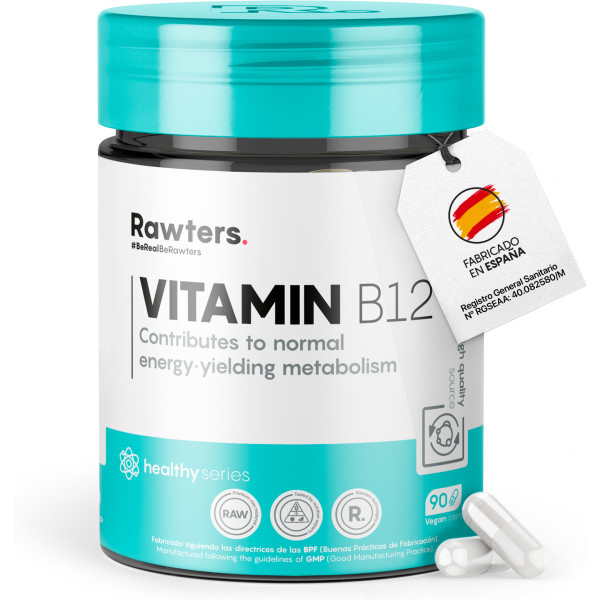 Rawters, Vitamina B12 - Série Saudável - 90 Cápsulas