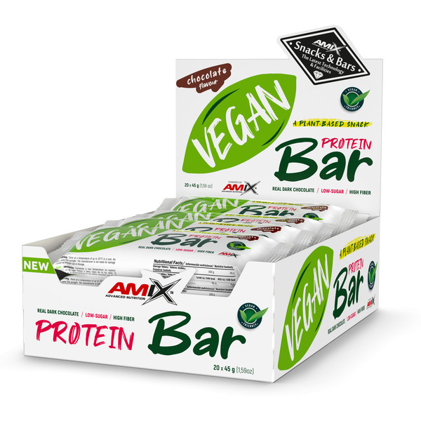 Amix Vegan Protein Bar 20 Barritas X 45 Gr