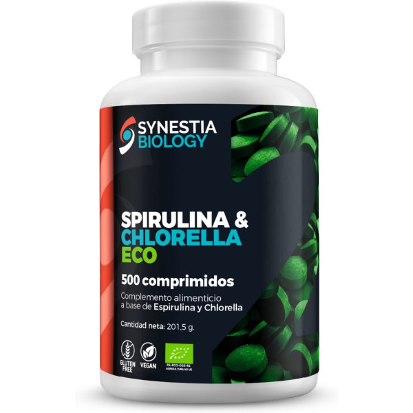 Synestia Biologie Spirulina+chlorella Eco Synestia (500 tabletten)