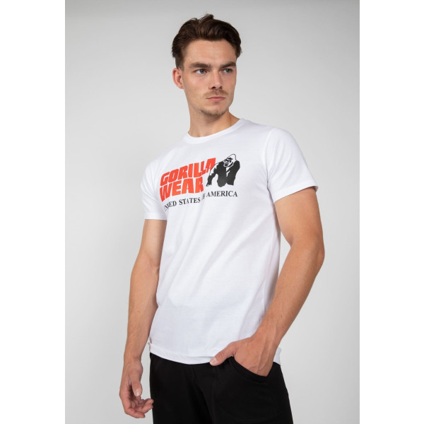 Gorilla Wear Klassisches T-Shirt – Weiß – XL