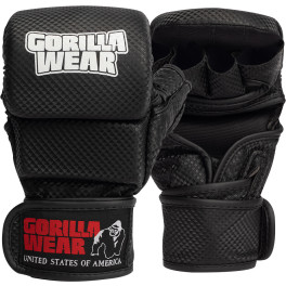 Gorilla Wear Guantes de combate de Ely MMA - Negro - L/XL