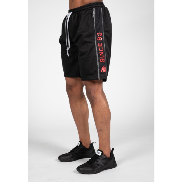 Gorilla Wear Shorts de malha funcional - Preto/Vermelho - XXL/3XL