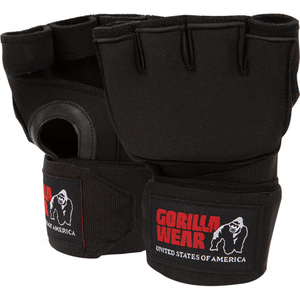 Gorilla Wear Gel Glove Wraps - Black - L/XL