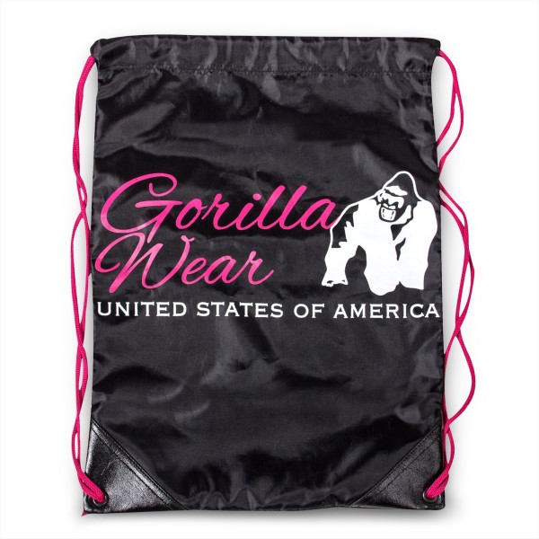 Gorilla Wear Tas met Trekkoord - Zwart/Roze