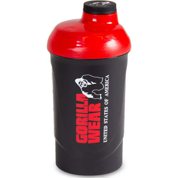 Gorilla Wear Wave Shaker 600 ml – Schwarz/Rot – Einheitsgröße