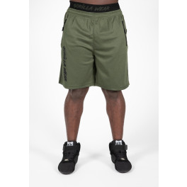 Gorilla Wear Pantalones cortos de malla de mercurio - verde oscuro/negro - s/m