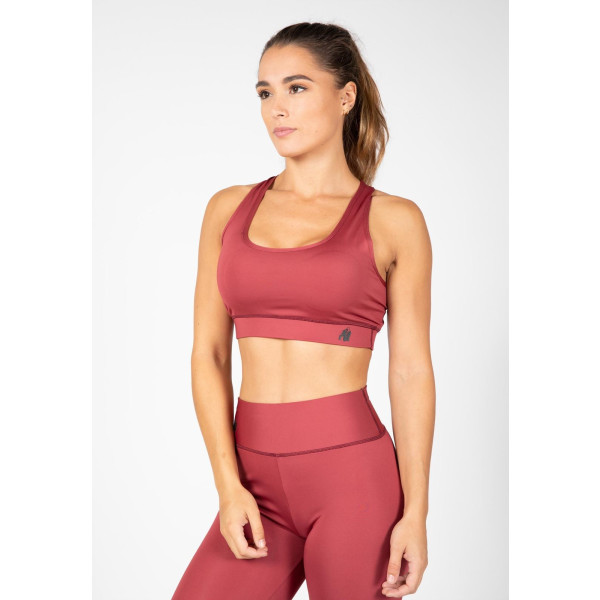Gorilla Wear Meta Sports Bra - Borgoña Red - XS
