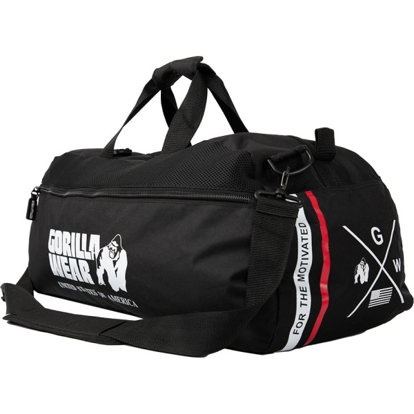 Gorilla Wear Norris Hybrid Gym Bag/Mackpack - Black - One Size