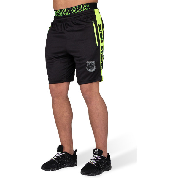 Gorilla Wear Shelby Shorts – Black Lime/Neon – 5xl