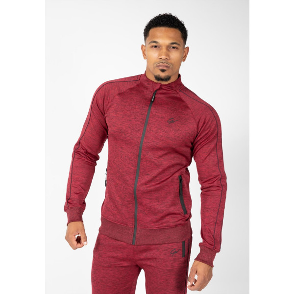 Gorilla Wear Wenden Track Jacket - Burgundy Red - XL