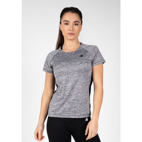 Gorilla Wear Camiseta Monetta Performance - Gris Melange/Negro - M