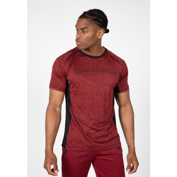 Gorilla Wear Fremont T-shirt - Bordeaux Rood/Zwart - L