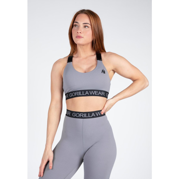 Gorilla Wear Colby Sports Bra - Gray - L