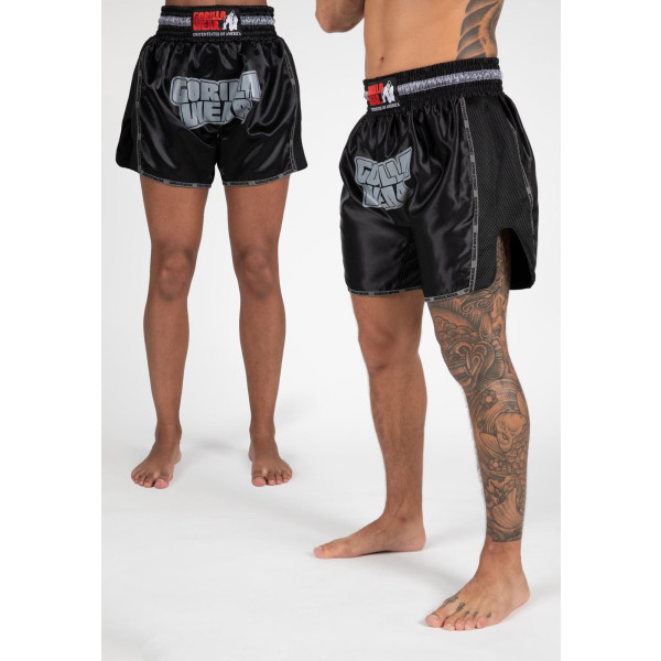 Gorilla Wear Piru Muay Thai Shorts – Schwarz – S