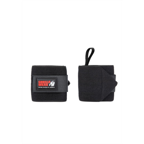 Gorilla Wear Basic Polsbandages - Zwart/Rood - Eén maat